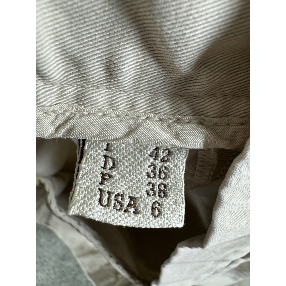 Brunello Cucinelli Tan Stretch Coton Trouser Made in Italy Women Size 6 US 42 IT - Picture 6 of 7